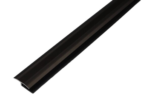 Aluminiowa listwa łączeniowa, progowa 30mm Czarny Brąz z profilem bazowym PVC 2,7m - obrazek 2